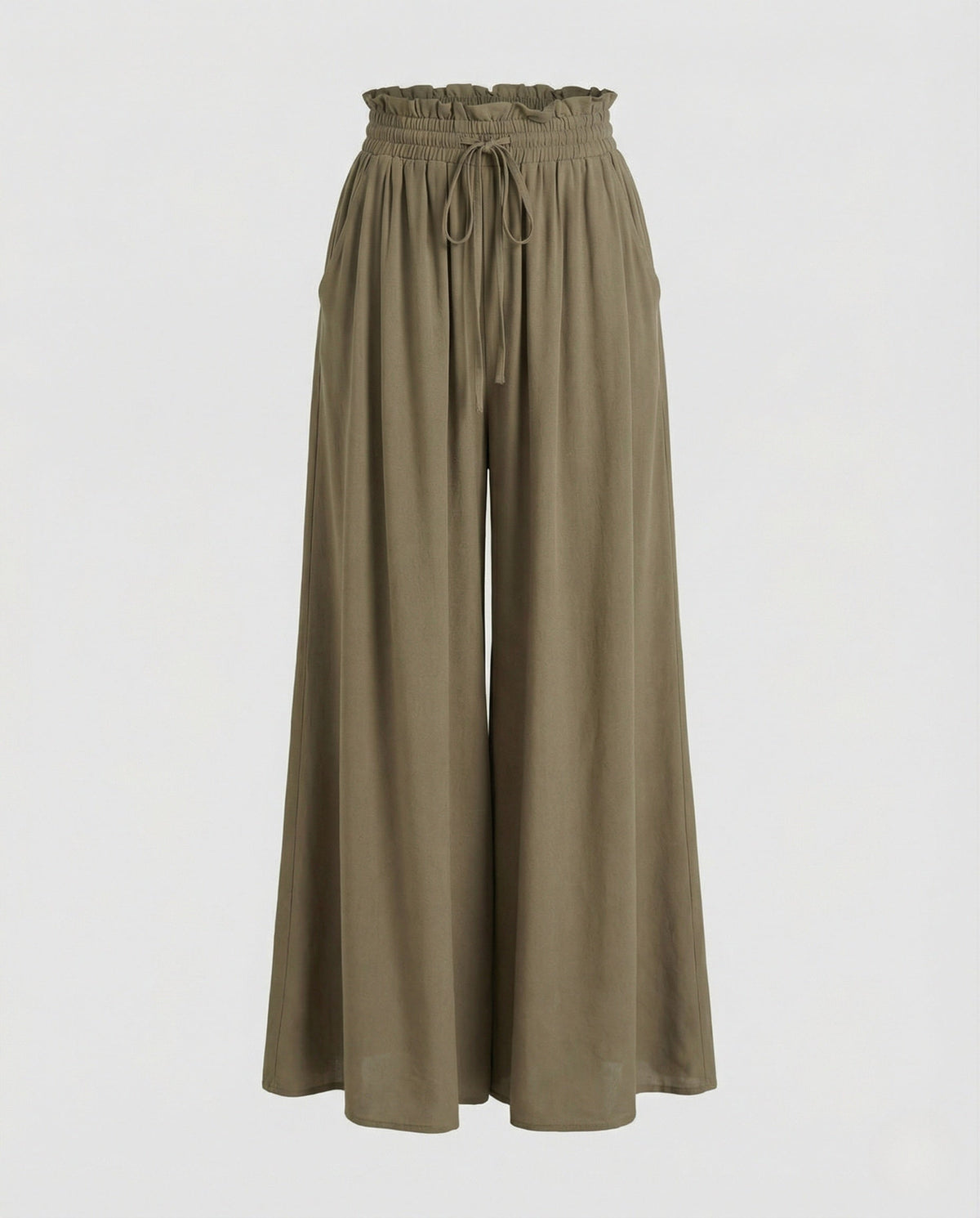 Pantaloni palazzo fluidi e larghi a vita alta da donna  