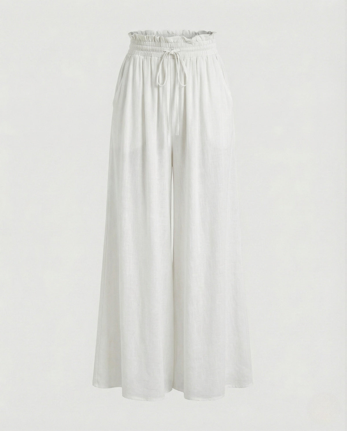 Pantaloni palazzo fluidi e larghi a vita alta da donna  