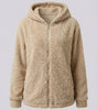 Felpa Teddy con Cappuccio in Pile da Donna