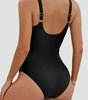 Costume da bagno intero modellante con arricciature per donna | Ideale per l'estate