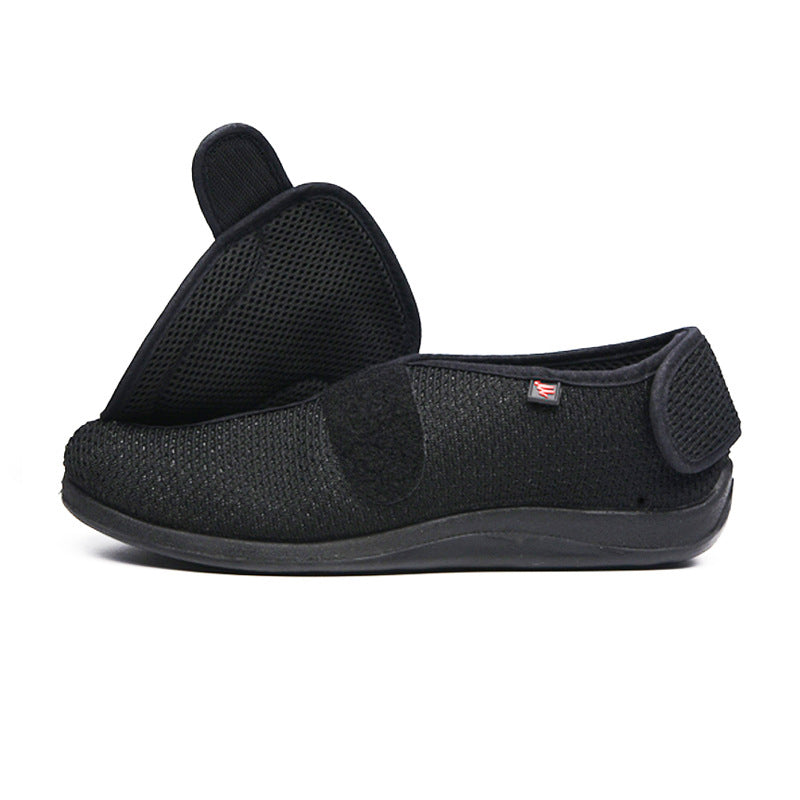 Chausson donna comfort per piedi larghi con chiusura a strappo in maglia