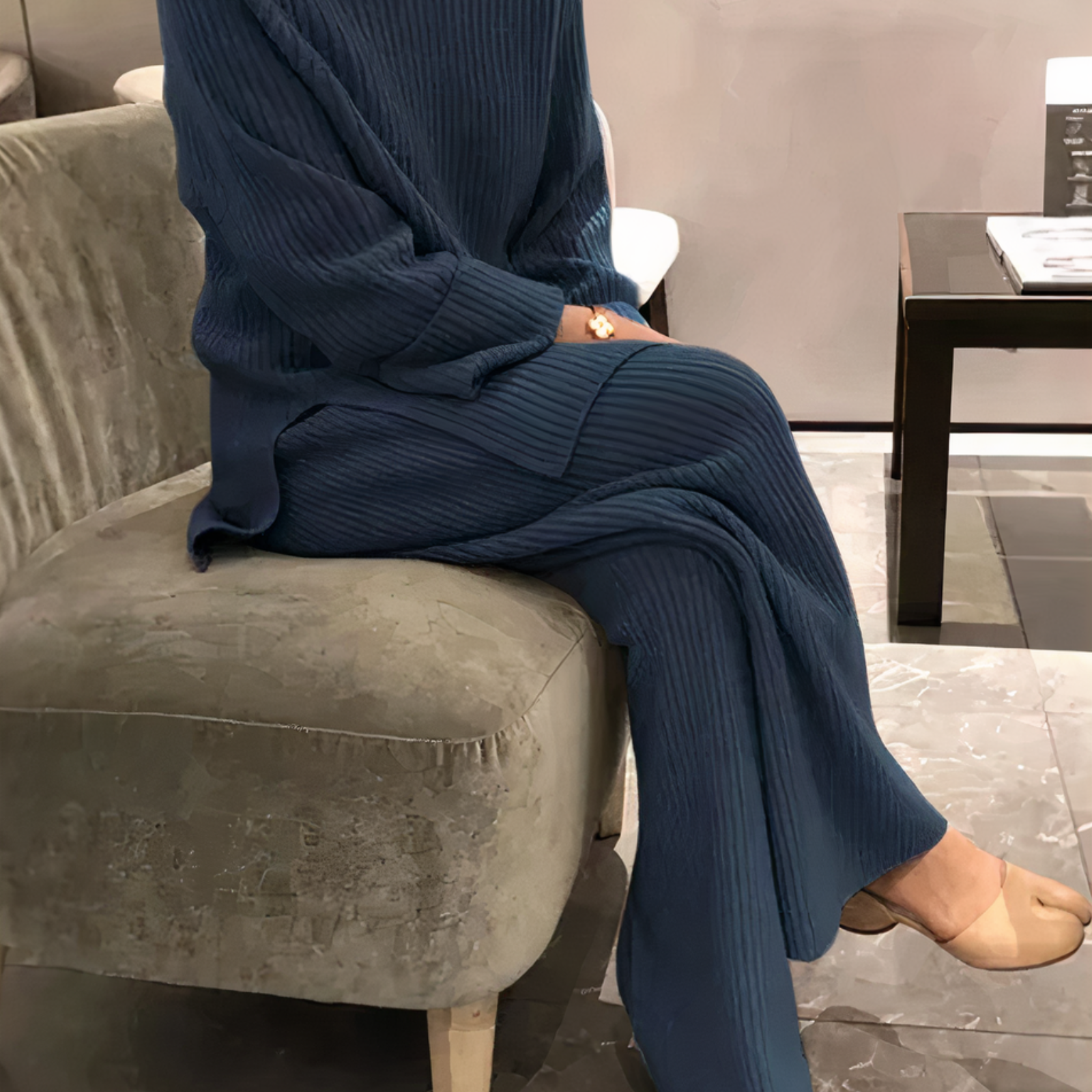 Completo in maglia a maniche lunghe da donna | Ideale per tutti i giorni