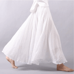 Gonna lunga in lino taglio A da donna | Ideale per l'estate