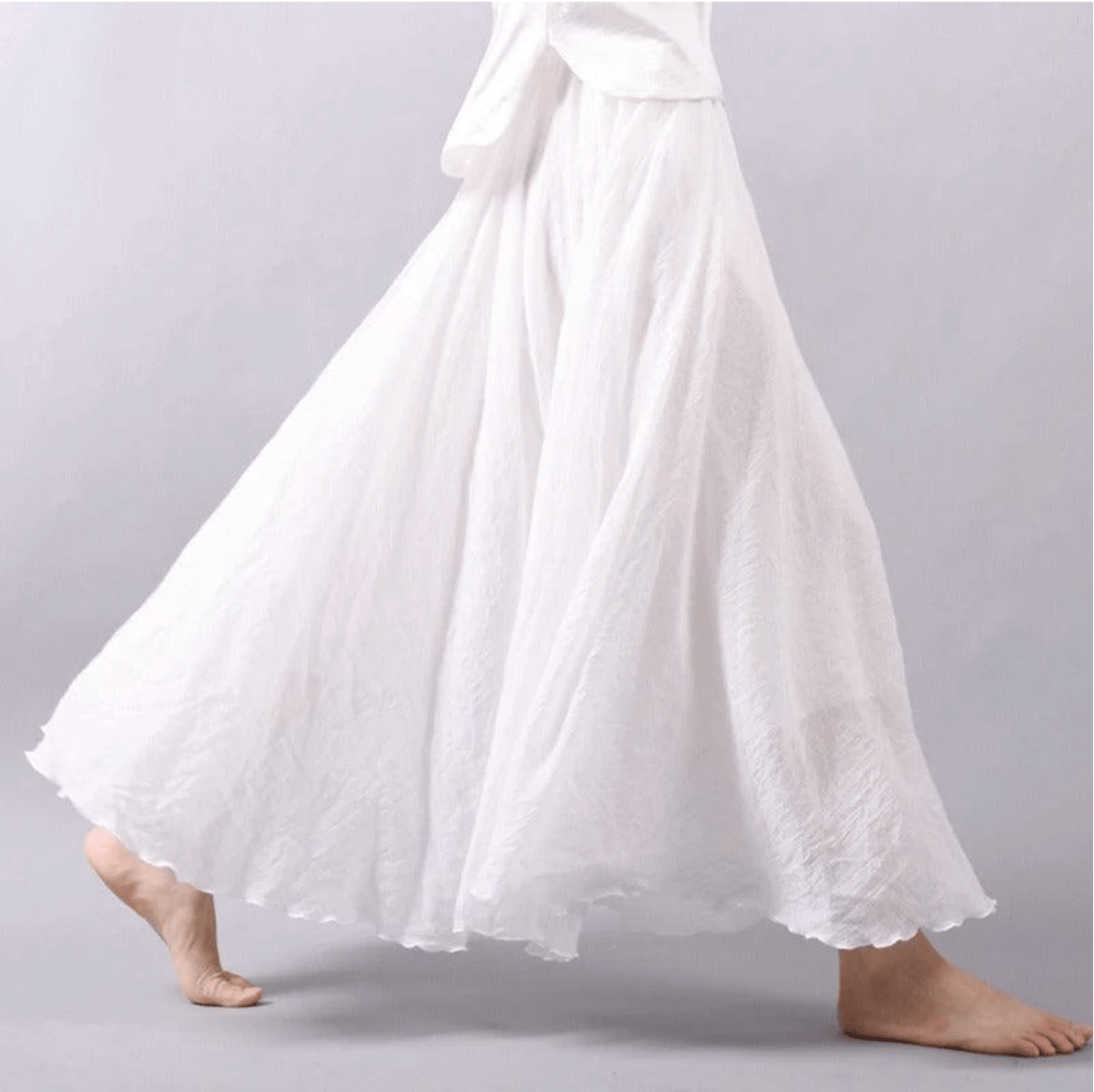 Gonna lunga in lino taglio A da donna | Ideale per l'estate