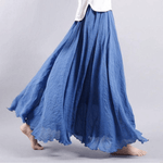 Gonna lunga in lino taglio A da donna | Ideale per l'estate
