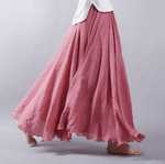 Gonna lunga in lino taglio A da donna | Ideale per l'estate