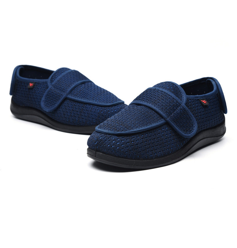 Chausson donna comfort per piedi larghi con chiusura a strappo in maglia