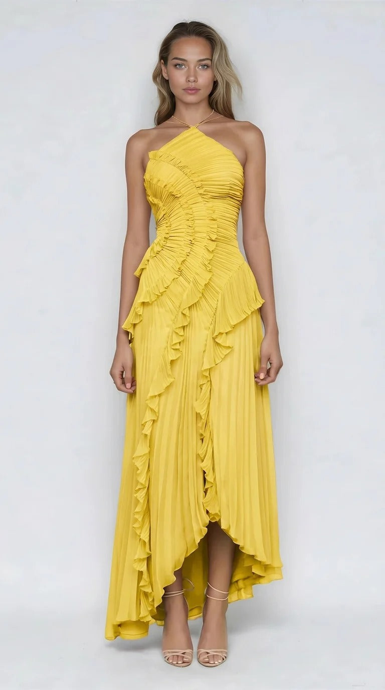 Vestito midi a volant per donna | Ideale per eventi speciali