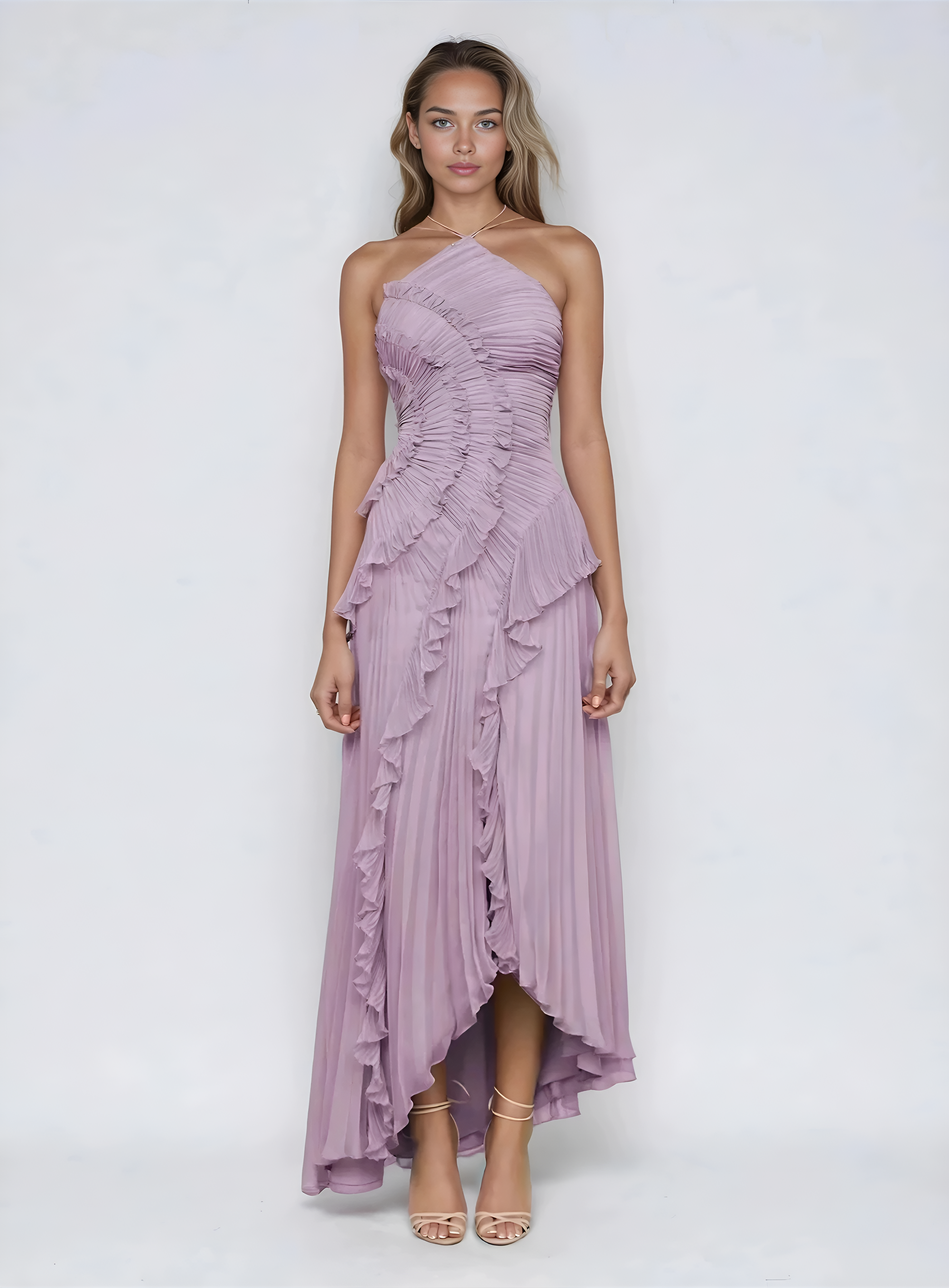 Vestito midi a volant per donna | Ideale per eventi speciali
