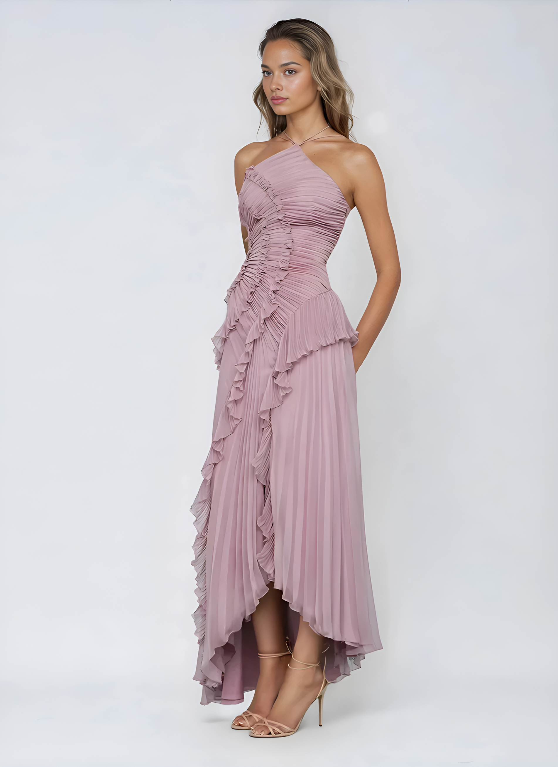 Vestito midi a volant per donna | Ideale per eventi speciali