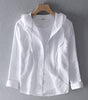 Blusa lunga in lino con cappuccio da donna | Ideale per la primavera