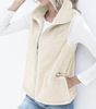Gilet senza maniche con zip in pile per donna