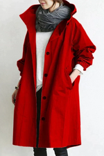 Cappotto lungo oversize con cappuccio da donna