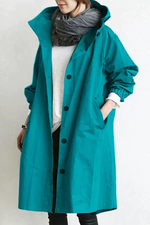 Cappotto lungo oversize con cappuccio da donna