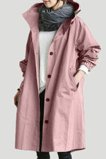 Cappotto lungo oversize con cappuccio da donna