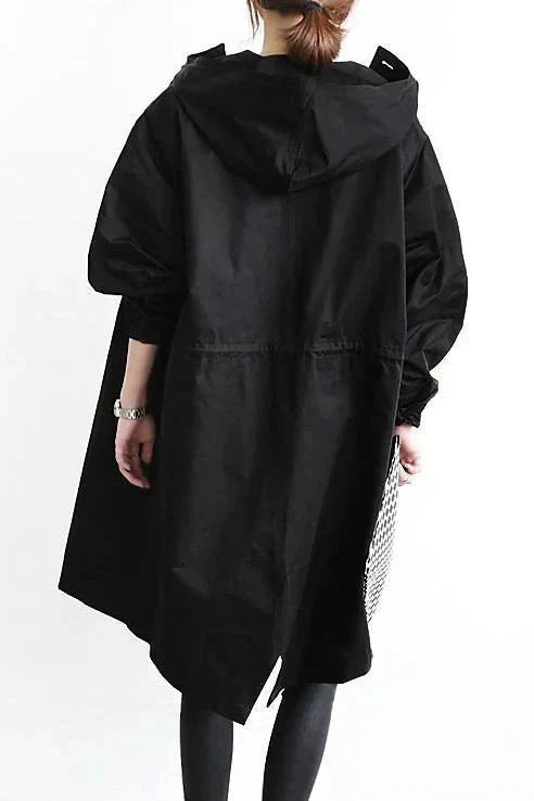 Cappotto lungo oversize con cappuccio da donna