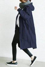 Cappotto lungo oversize con cappuccio da donna