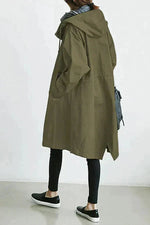 Cappotto lungo oversize con cappuccio da donna