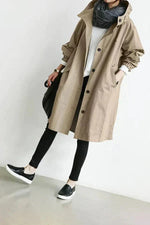 Cappotto lungo oversize con cappuccio da donna