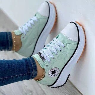 Sneakers in tela con suola spessa da donna | Ideali per tutti i giorni