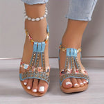 Sandali con zeppa e strass da donna | Ideali per le uscite