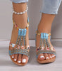 Sandali con zeppa e strass da donna | Ideali per le uscite