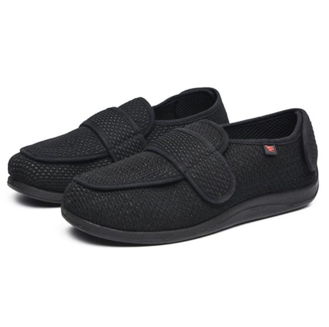 Chausson donna comfort per piedi larghi con chiusura a strappo in maglia