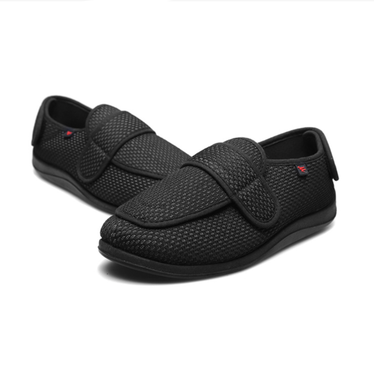 Chausson donna comfort per piedi larghi con chiusura a strappo in maglia