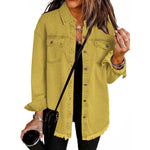 Veste en Denim Frangée pour Femmes