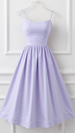 Vestito midi con scollo ascot e taglio svasato da donna | Ideale per l'estate