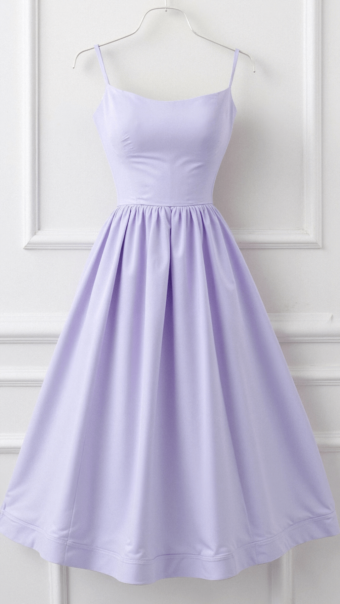 Vestito midi con scollo ascot e taglio svasato da donna | Ideale per l'estate
