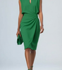 Vestito midi con scollo rotondo e dettaglio annodato da donna | Ideale per l'estate