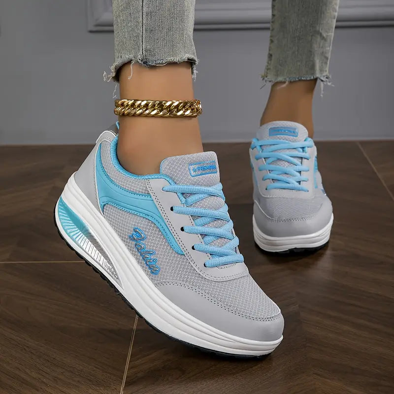 Scarpe con Zeppa Confortevoli in Finta Pelle per Donna