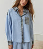 Ensemble Pyjama Pantalon Long en Polyester pour Femme