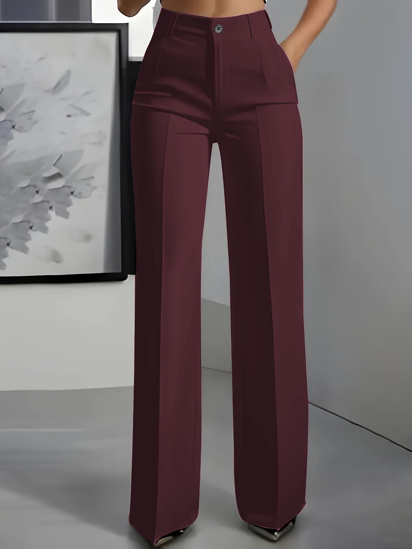 Pantaloni larghi a vita alta da donna