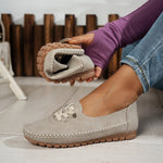 Mocassino Confort con Lacci Decorativi in Similpelle per Donna