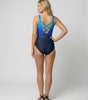 Costume da bagno sportivo con schiena scoperta per donna