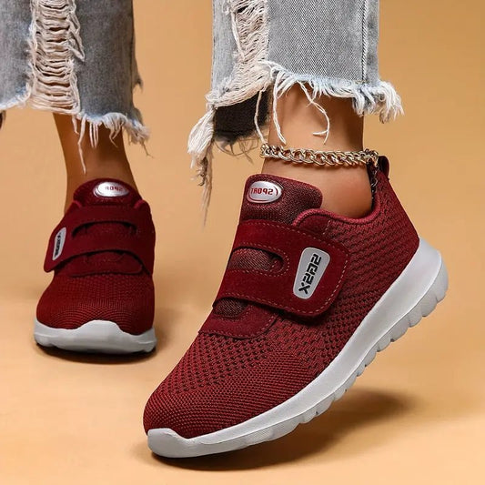 Basket Confortable à Scratchs en Maille Respirante pour Femme - Emilia Lane