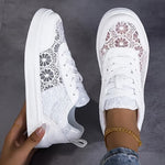 Baskets en Dentelle Florale et Lacets pour Femme - Emilia Lane