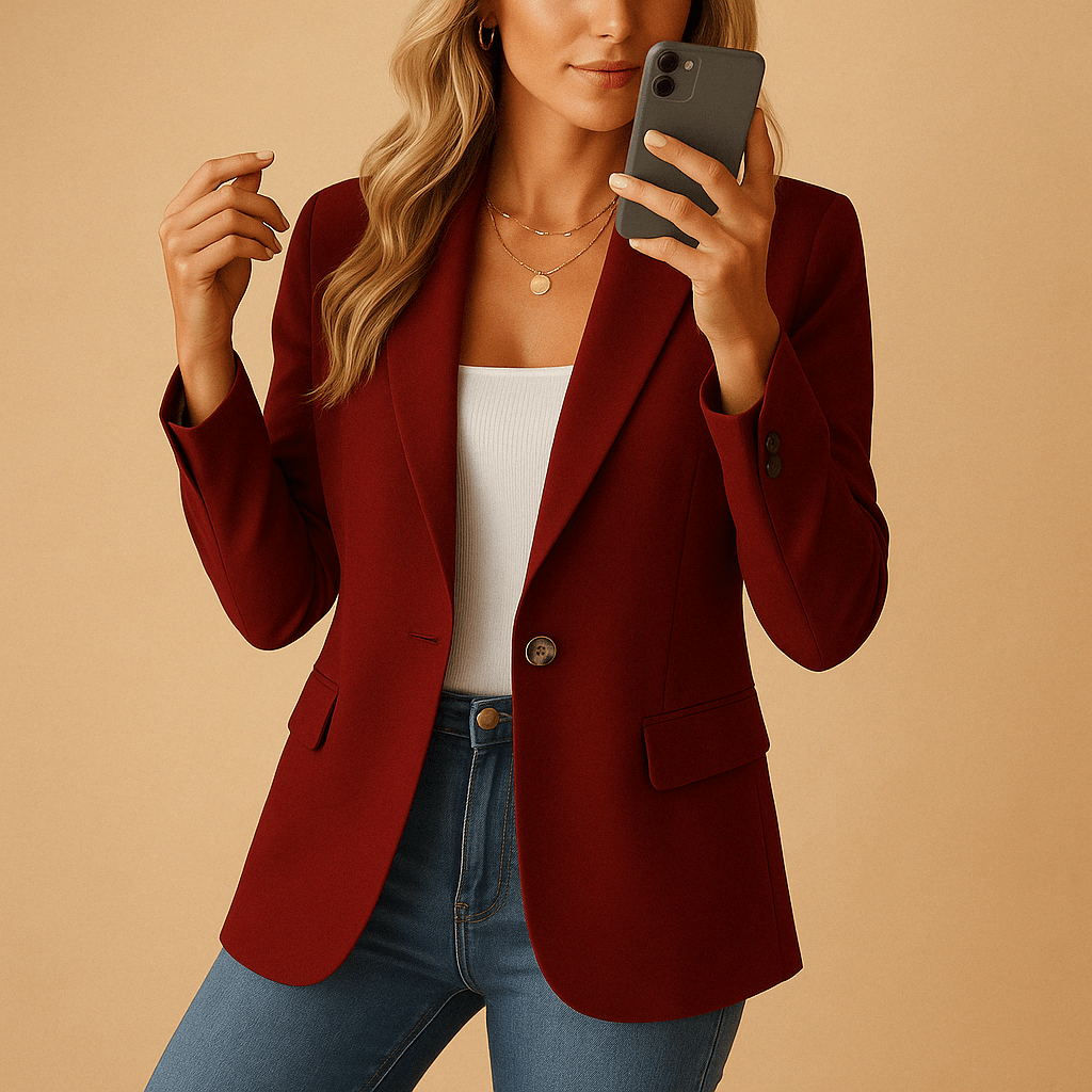 Blazer Classique à Une Boutonnière pour Femmes - Emilia Lane
