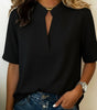 Blouse à Col en V et Détail Raffiné pour Femmes - Emilia Lane
