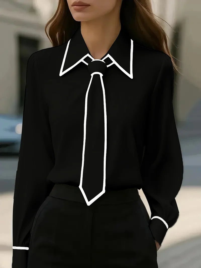 Blouse à col oversize pour Femme - Emilia Lane