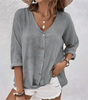 Blouse décontractée col V manches courtes pour femmes - Emilia Lane
