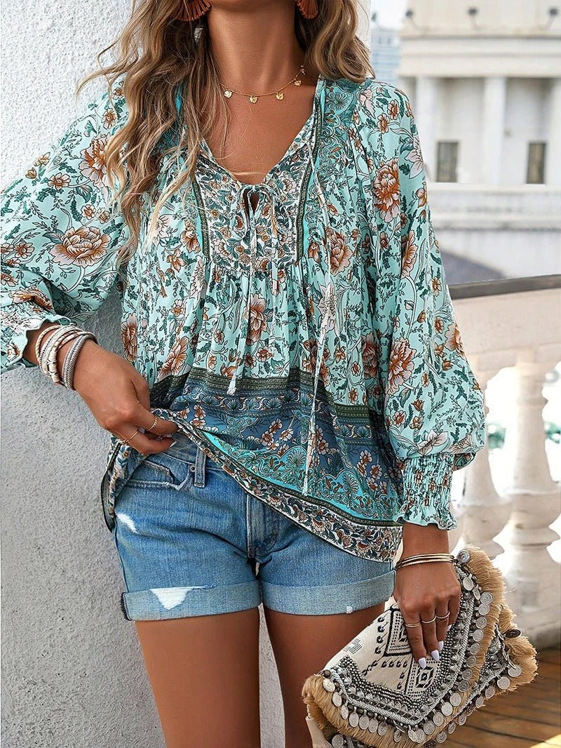 Blouse d'été à imprimé floral pour femmes - Emilia Lane
