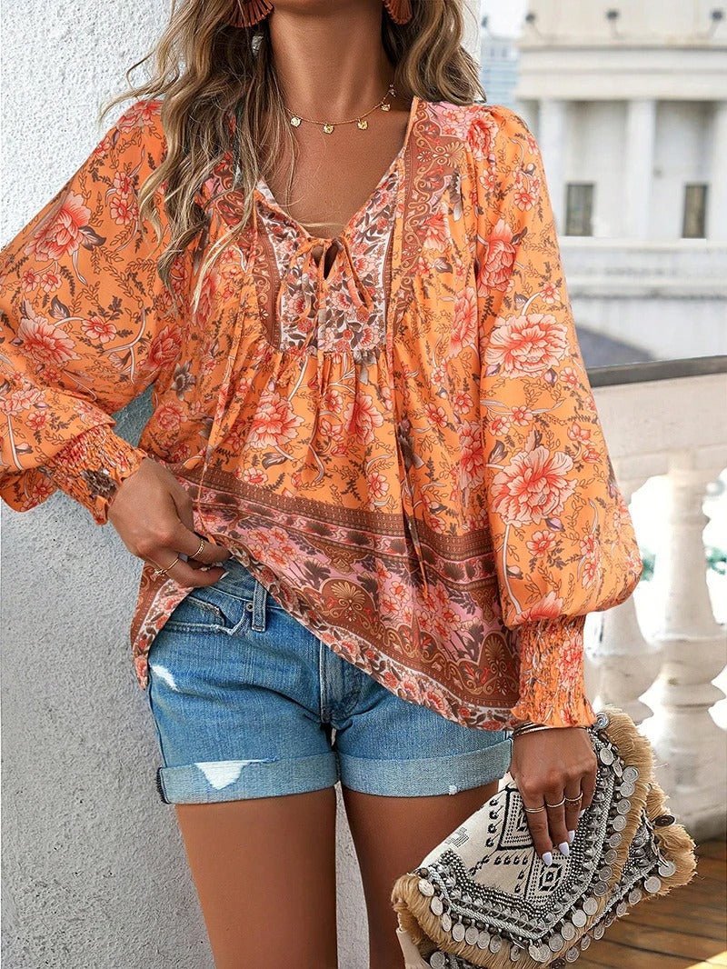 Blouse d'été à imprimé floral pour femmes - Emilia Lane
