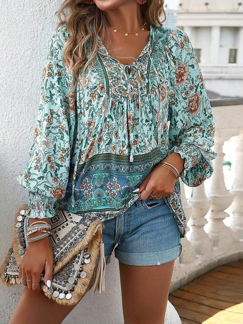 Blouse d'été à imprimé floral pour femmes - Emilia Lane