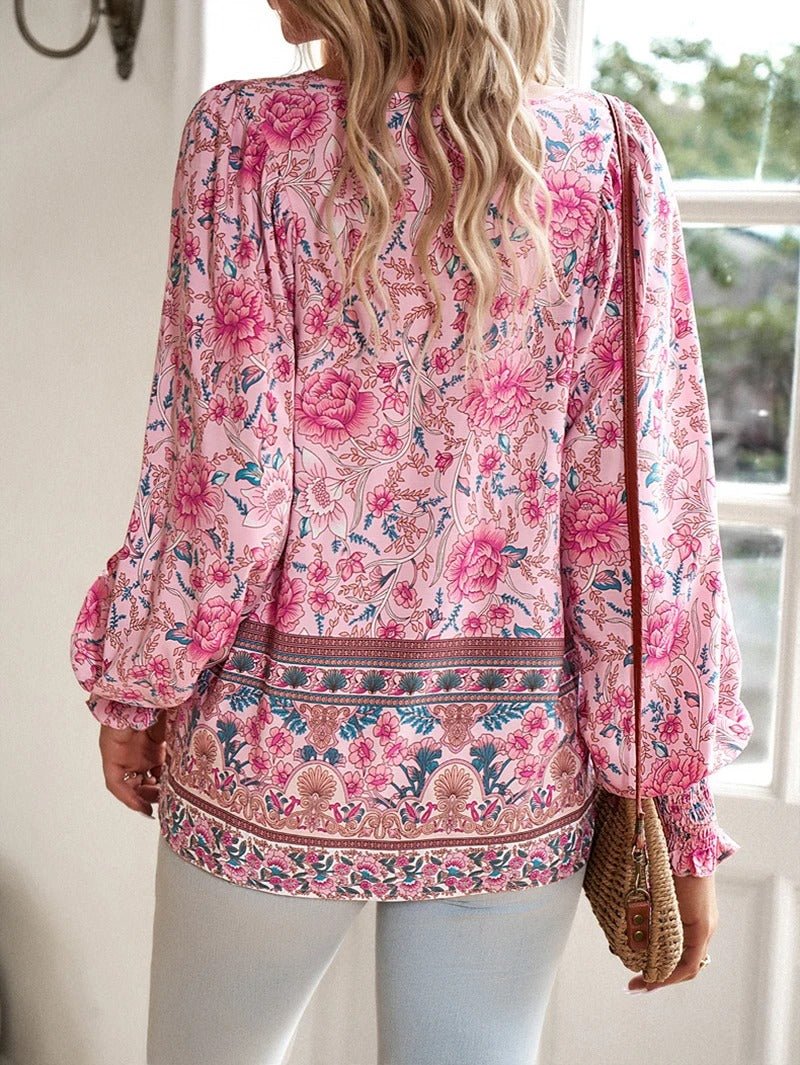 Blouse d'été à imprimé floral pour femmes - Emilia Lane