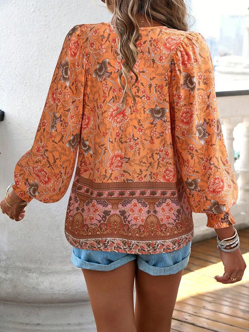 Blouse d'été à imprimé floral pour femmes - Emilia Lane