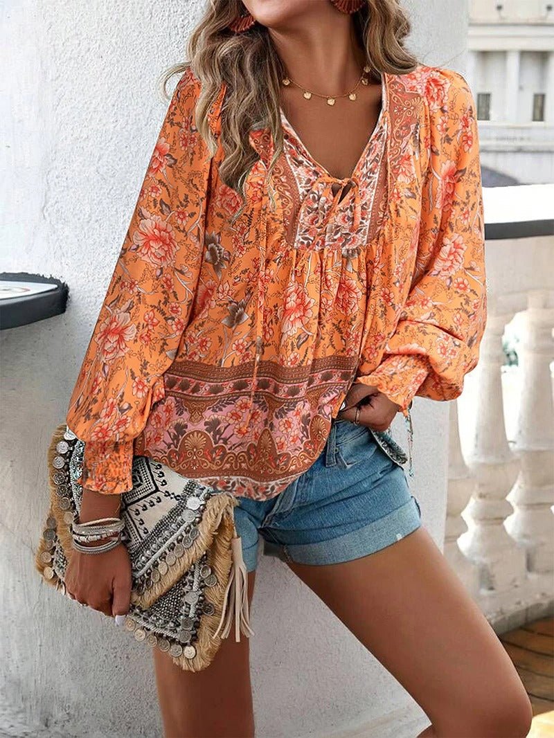 Blouse d'été à imprimé floral pour femmes - Emilia Lane