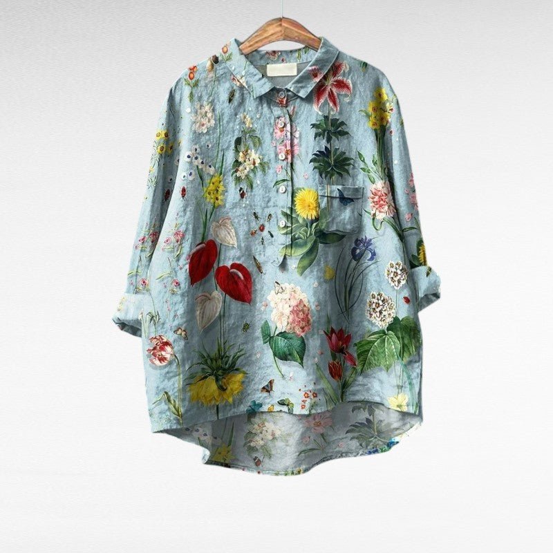 Blusa lunga stampata da donna